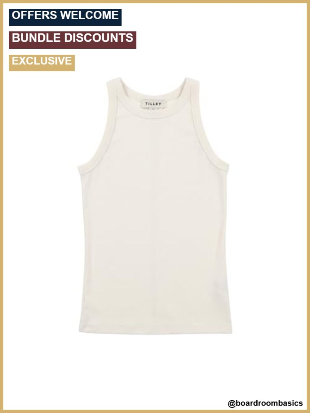 High Neck Rib Tank Top Fitted Moisture Wicking Stretch Workout